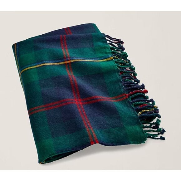 Ralph Lauren Langport Throw Blanket Green Multi Plaid 54x72 NEW - Picture 1 of 3